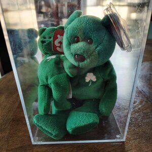 TY Beanie Baby - ERIN the Irish Bear (8.5 inch) with Teenie Erin (3 inch)